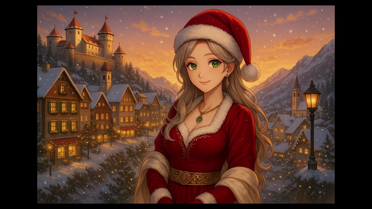 Christmas Magic | Anime Girls in Snowy European Villages | Relaxing Christmas  Songs