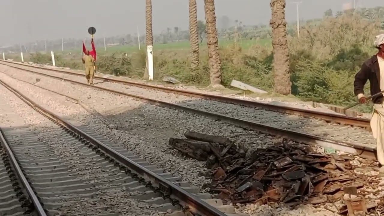 Three cautions/preventions of showing red flag to stop the train in emergency 