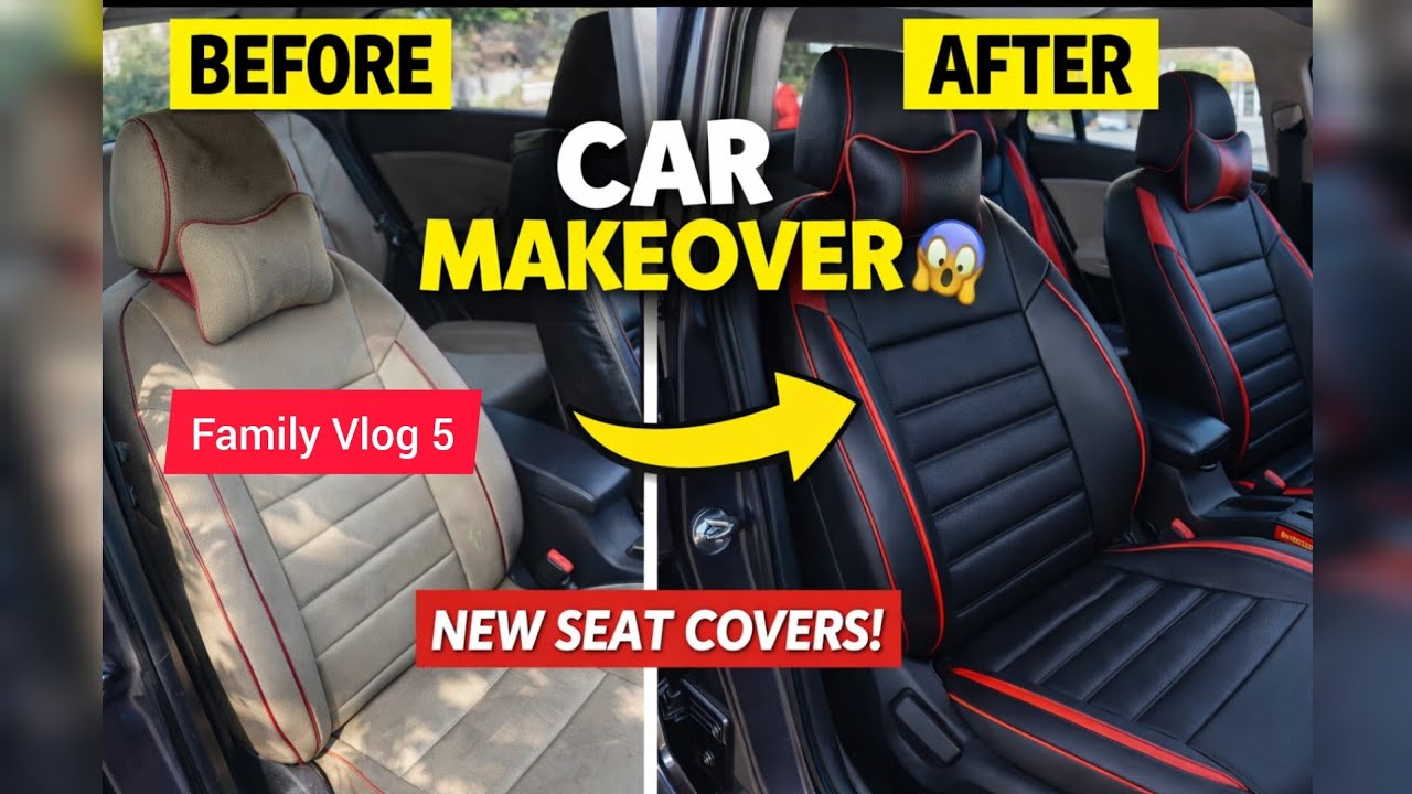 “Finally Upgraded Our Car 🚗 New Seat Cover Installation | Family Vlog” #viral #trending 