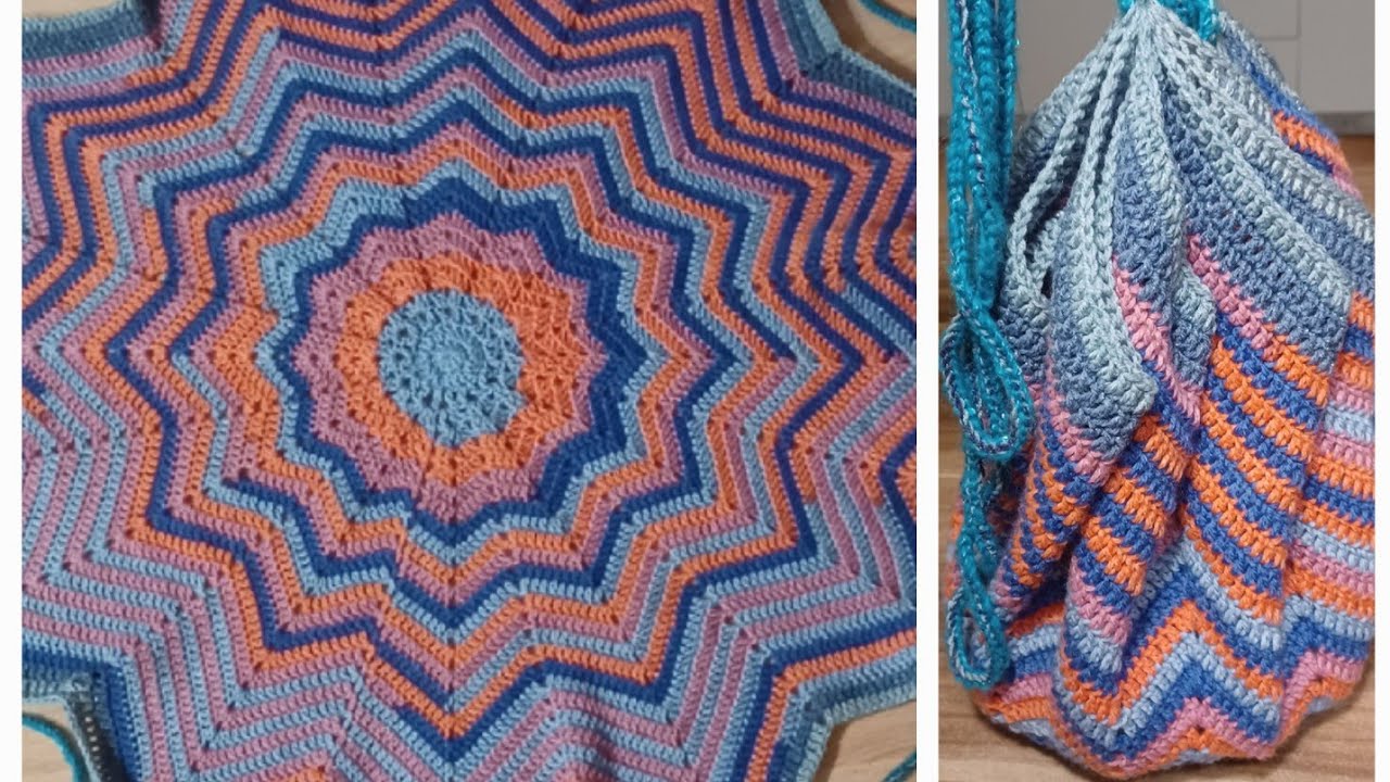 Sterndecke - Babydecke - Rucksack  - Einfache Schritt für Schritt Häkelanleitung 