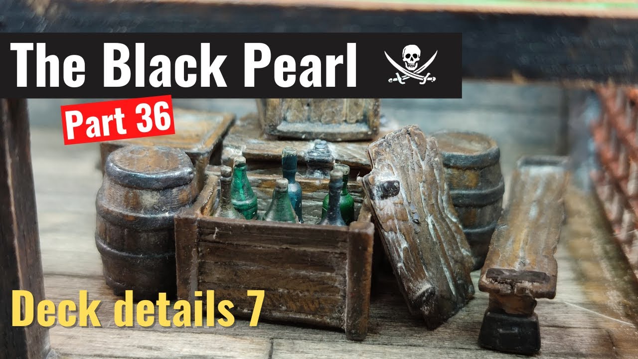 The Black Pearl model ship -part 36- Deck details 7 | Scratch build wooden model ship