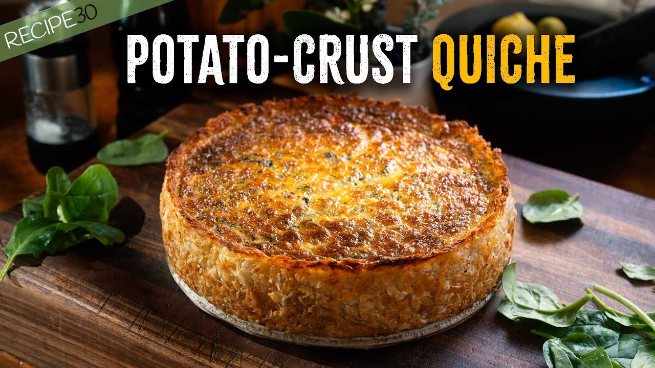 Potato-Crust Mediterranean Quiche – No Pastry Needed