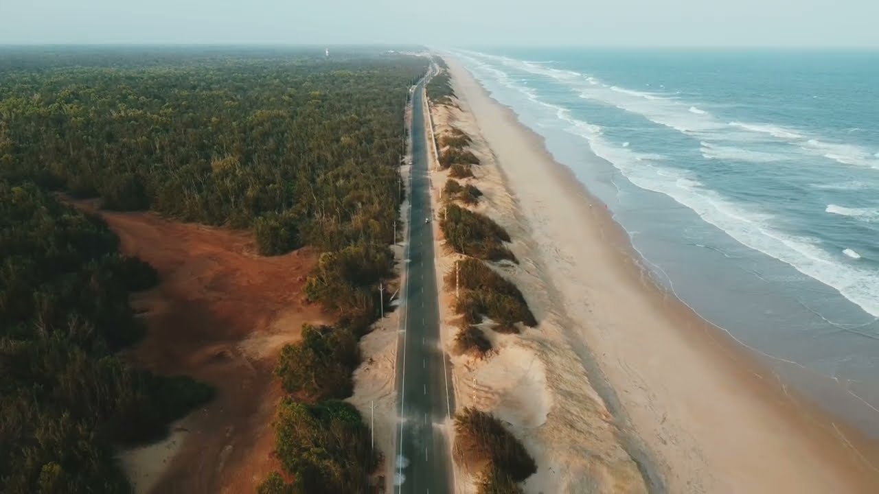 Puri - Konark Marine Drive | Drone View