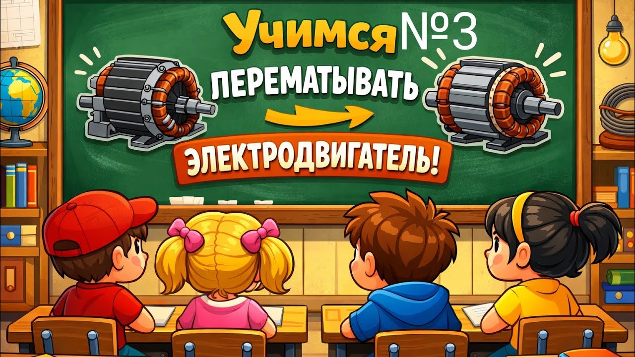 Учимся перематывать электродвигатель своими руками(часть №3)