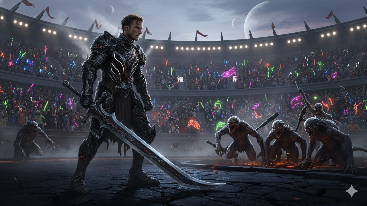 Aliens Dropped A Human In The Arena. The Beasts Begged For Mercy.