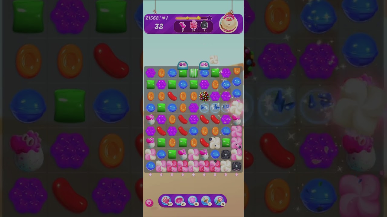 Candy Crush Level 21568 with boosters 