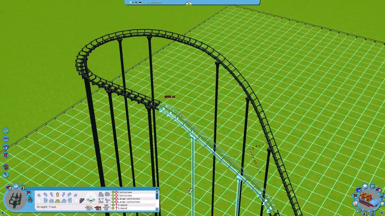 Building a Roller Coster in Rollercoaster Tycoon 3 (No Editing)