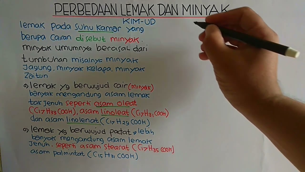 PERBEDAAN LEMAK DAN MINYAK