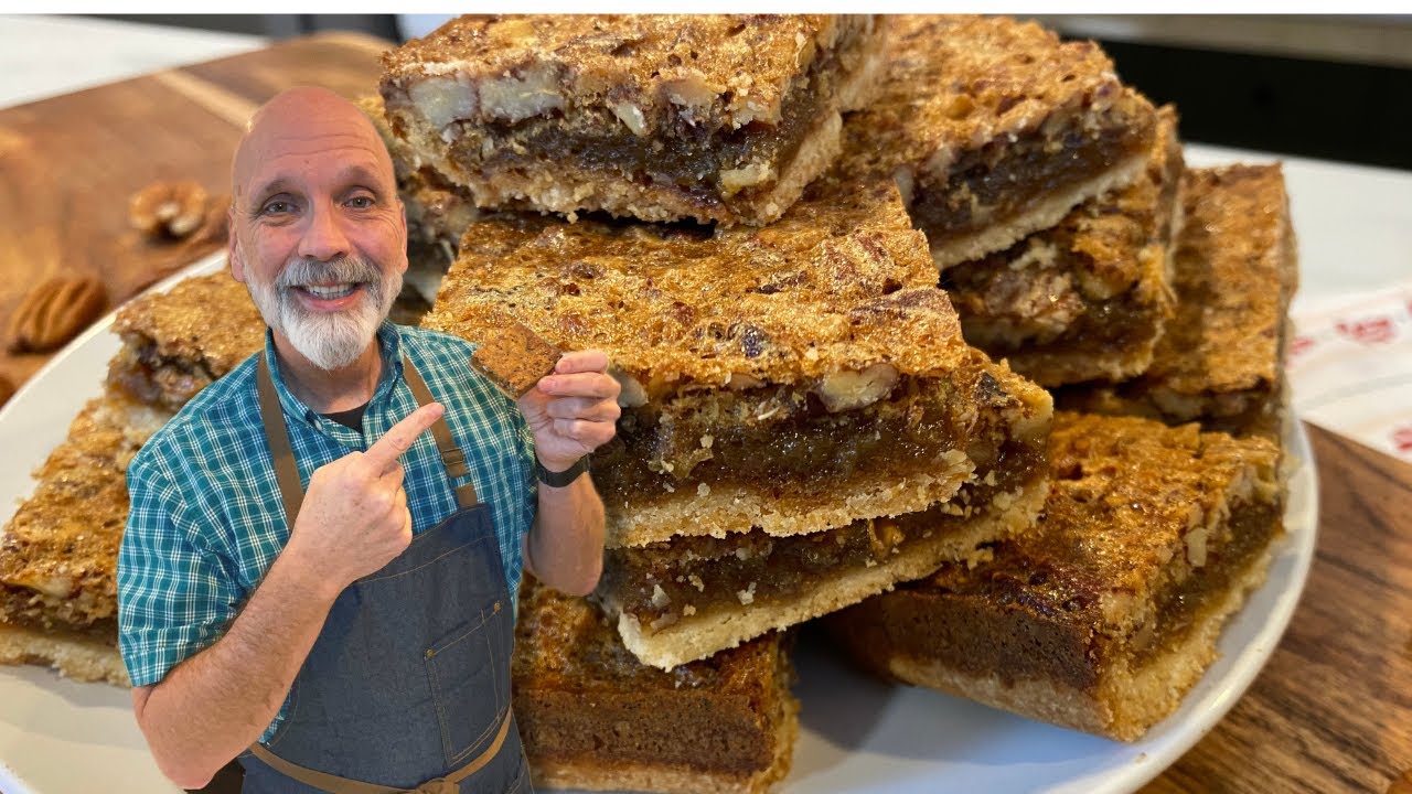 Easy Pecan Pie Bars Recipe - No Mixer Needed!