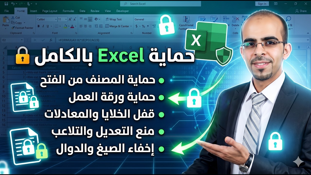 طرق وأشكال الحماية في برنامج الاكسل Protection in Excel