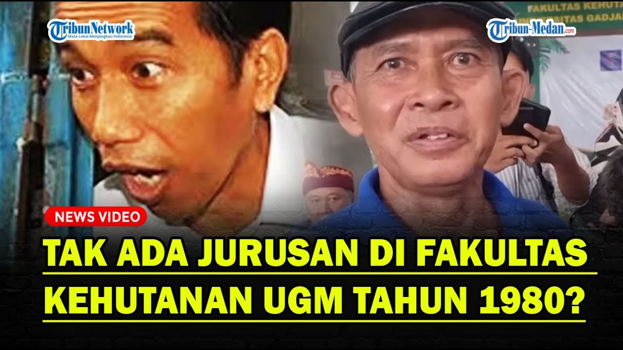 MULYONO TEMAN JOKOWI: Tak Ada Jurusan di Fakultas Kehutanan UGM Tahun 1980❓
