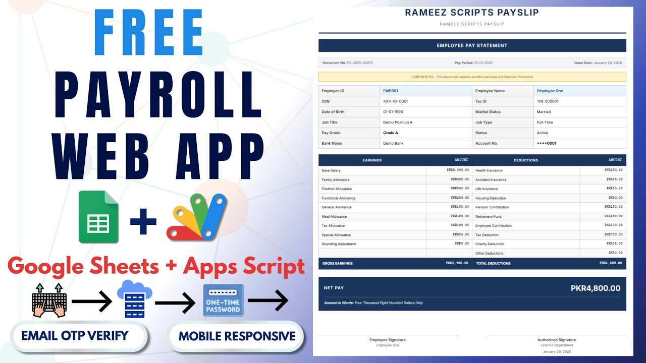 Как создать БЕСПЛАТНЫЙ генератор расчетных листков с помощью Google Apps Script и Google Sheets (...