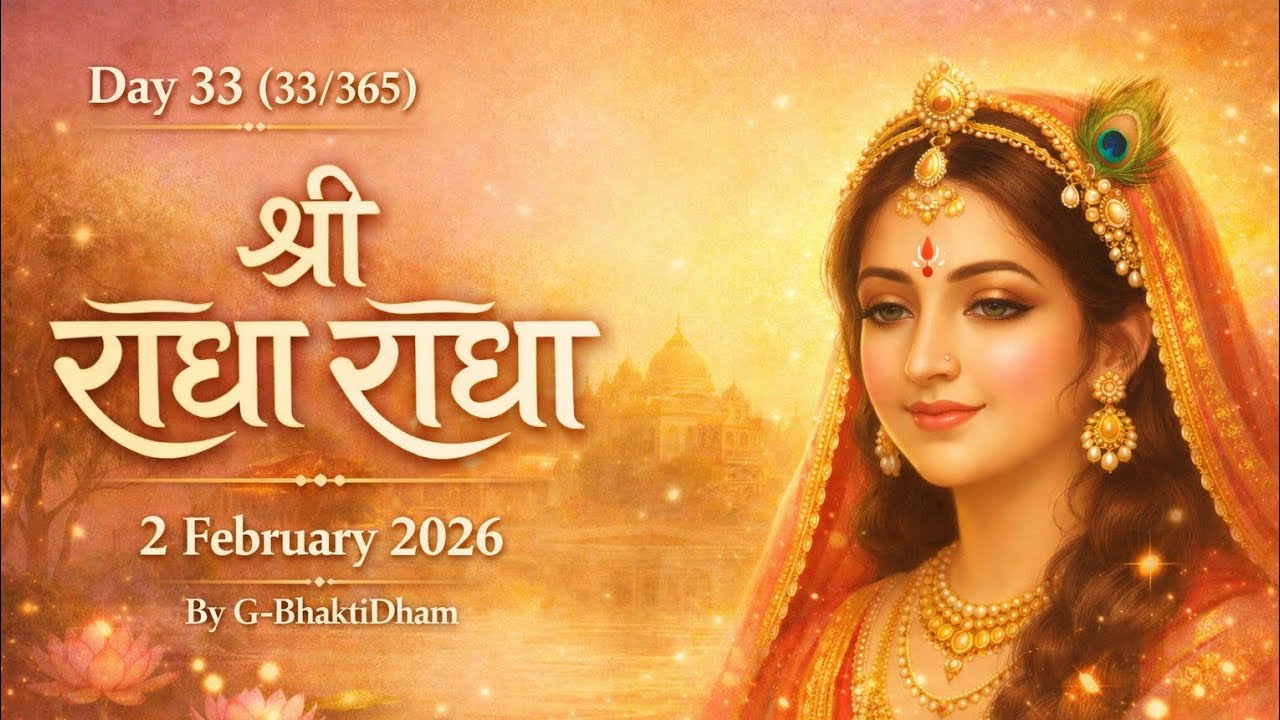 Day 33 | श्री राधा राधा 🌸 | Radha Naam Jap | 365 Days Radha Radha | 2 February 2026