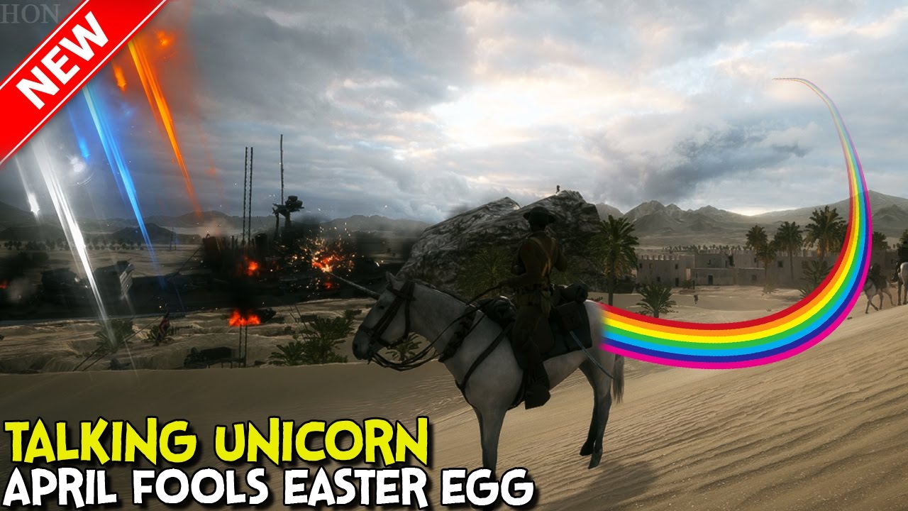 ►Battlefield 1 - TALKING UNICORN EASTER EGG - April Fools Easter egg in CTE | 🎮 Battlefield HQ