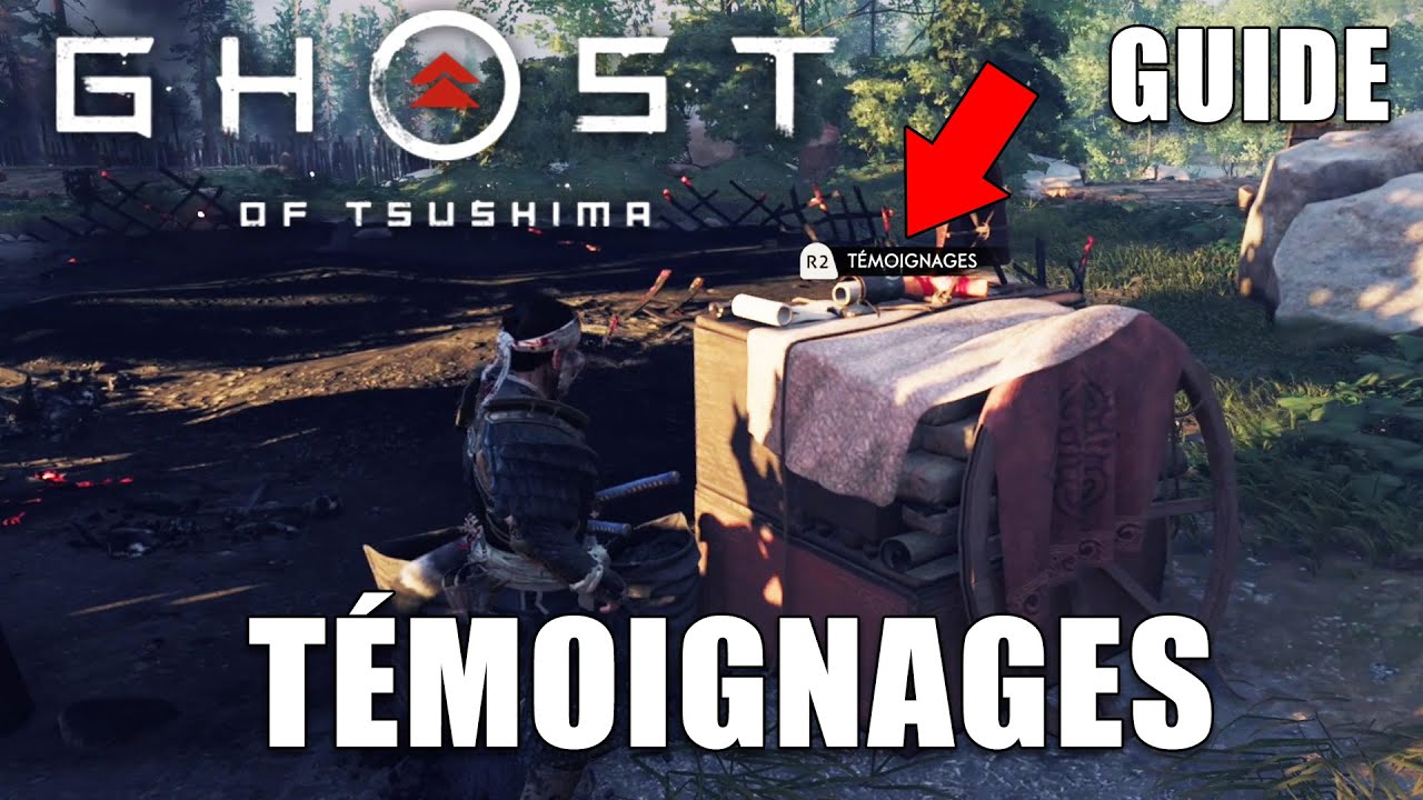 GHOST OF TSUSHIMA - EMPLACEMENTS DE TOUS LES TÉMOIGNAGES (Lecteur insatiable)