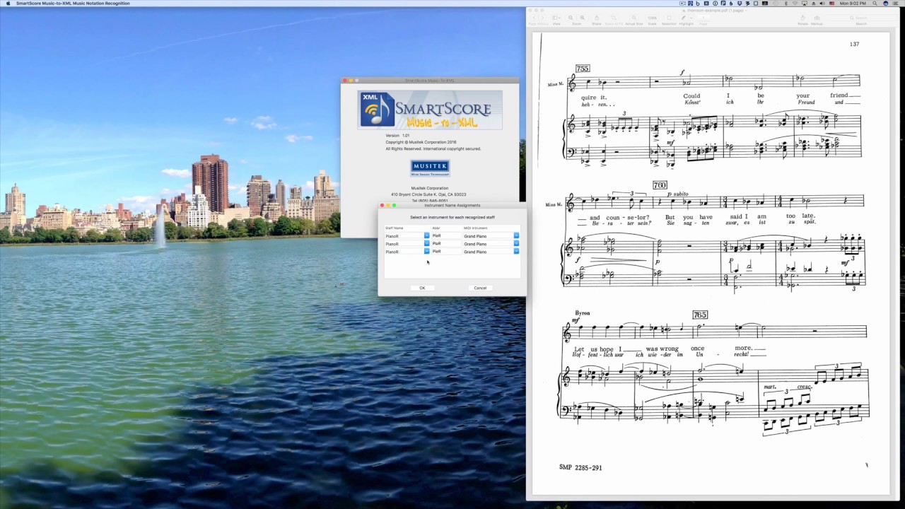 Using SmartScore Music-to-XML
