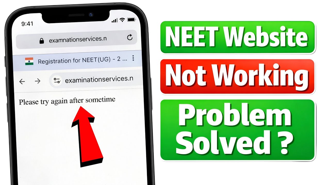 Please try again after sometime neet exam | Neet website not working | Neet website not opening