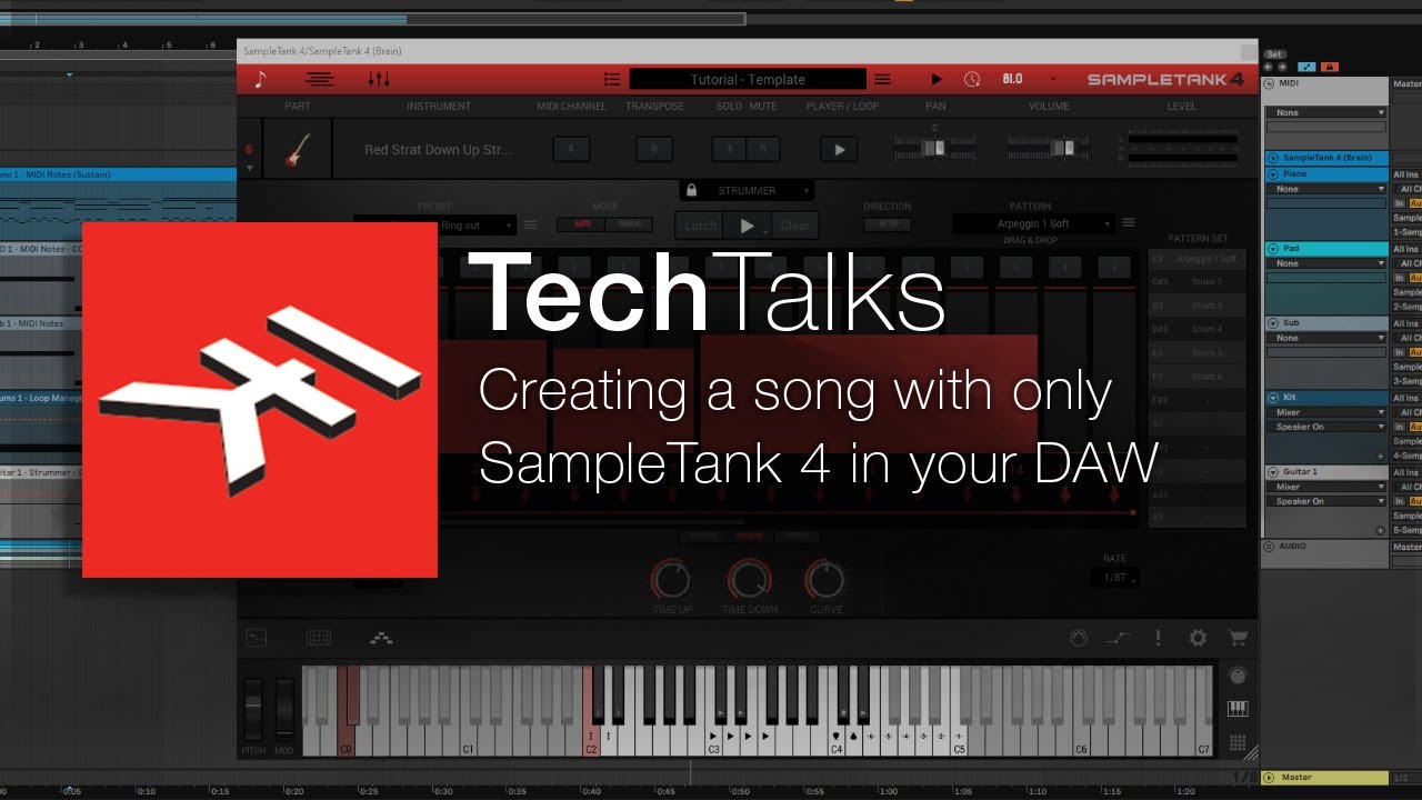 IK Tech Talks Live Stream @4PM - Creating a song with only SampleTank 4 in your DAW #IKCreator