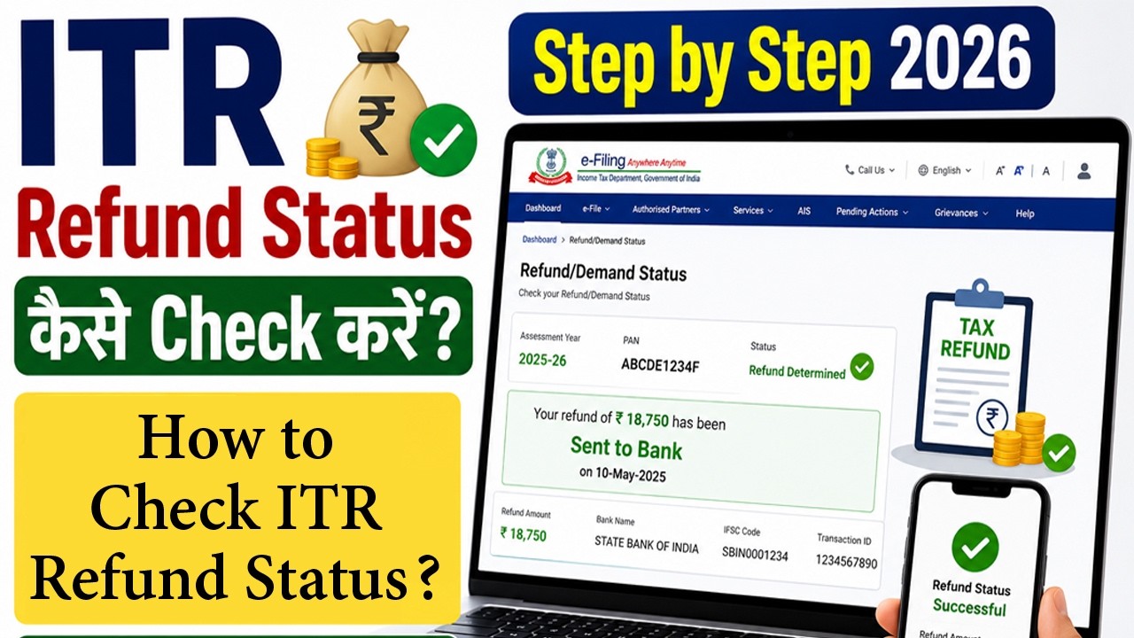 ITR Refund Status Check कैसे करें 2026 | How to Check ITR Refund Status ? - Step by Step Guide 2026