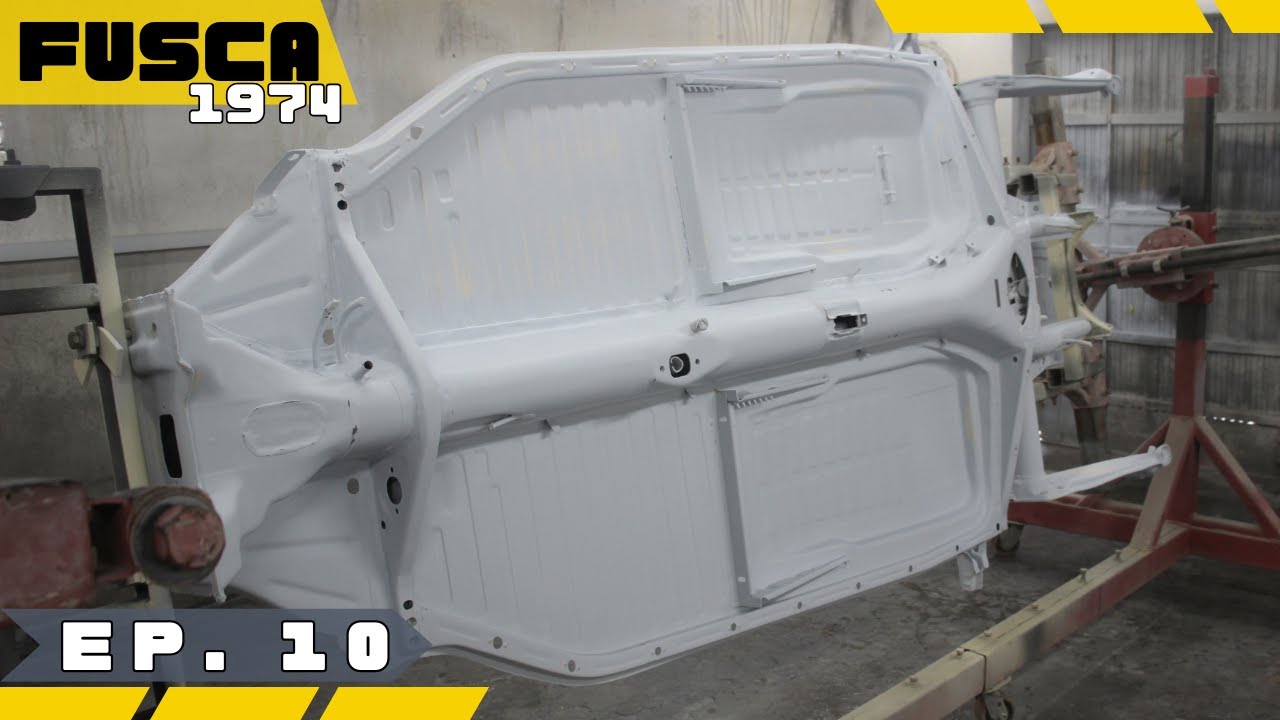Fusca 1974 - Branco Lotus - Restauração / Pintura do Chassi em Preto PU - EP. 10