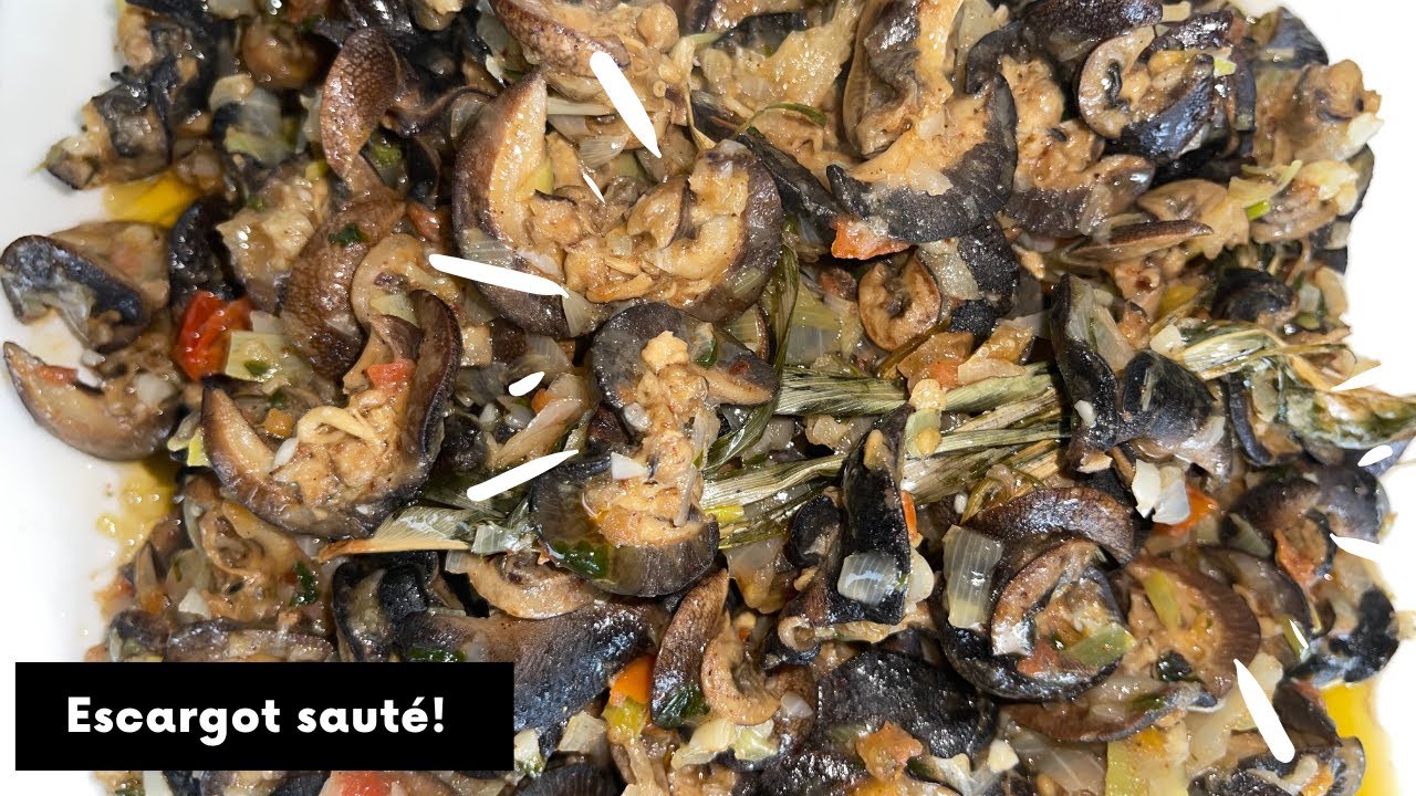 Escargot sauté/rôti d Escargot/Escargot grille (nyamangolo) à la camerounaise/recette très facile