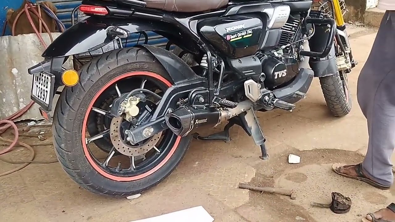 tvs ronin exhaust modification!tvs ronin exhaust sound #bikeaccessories 