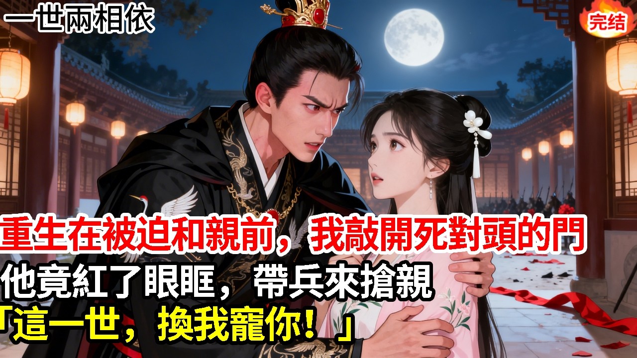 「這一世，換我寵你！」重生在被迫和親前夜，我敲開死對頭權臣的門。他竟紅了眼眶，連夜帶兵踏碎十里紅妝來搶親！#古言#甜文#爽文#一世兩相依