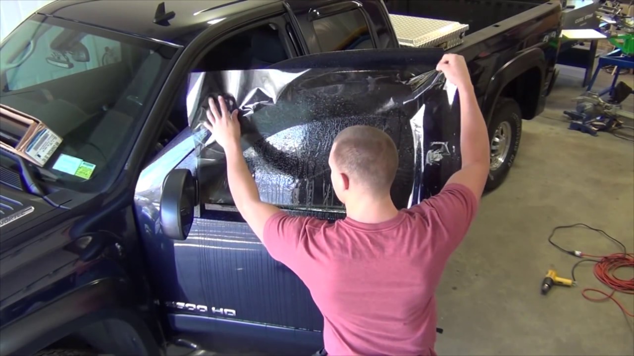 Professionally Tinting a 2007 Chevy Silverado - Front Door Window