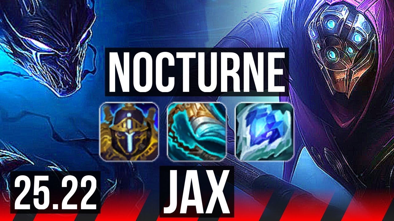 NOCTURNE vs JAX (TOP) | 8/0/5, Legendary | KR Master | 25.22