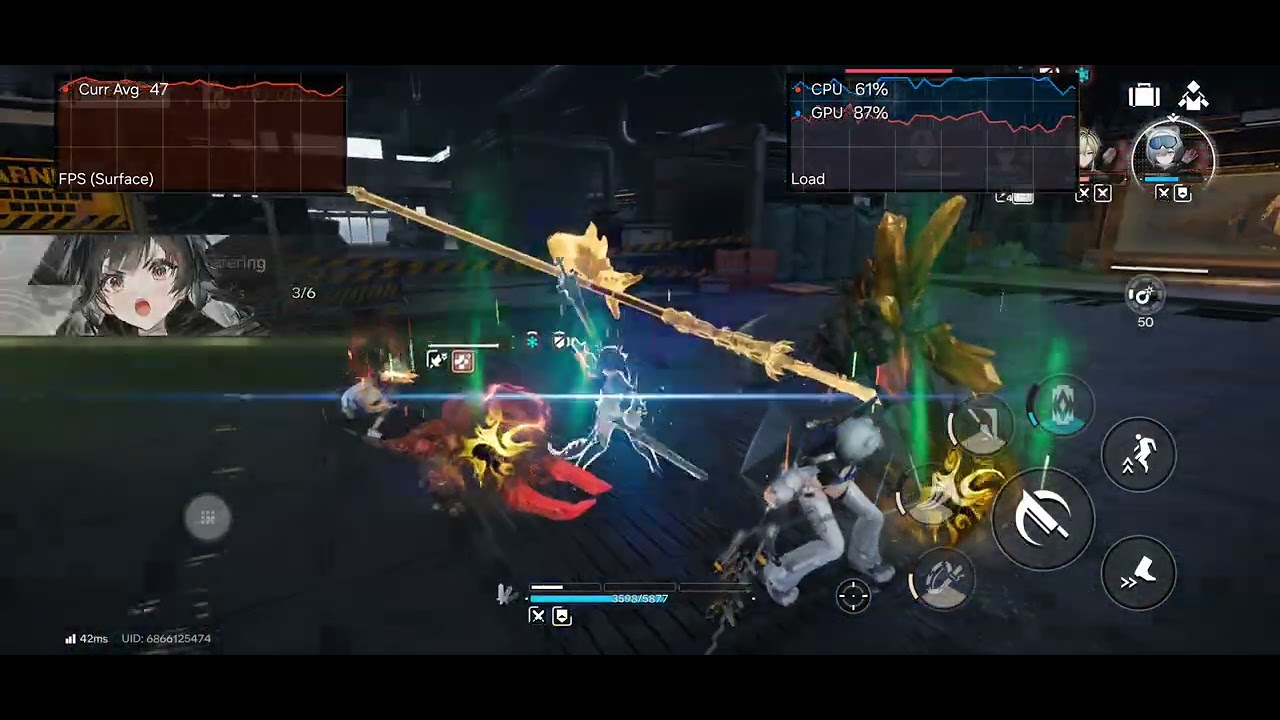 FPS test for Galaxy S25 ultra Arknights Endfield very high render scale