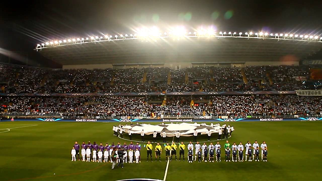 Himno de La Champions en La Rosaleda HD