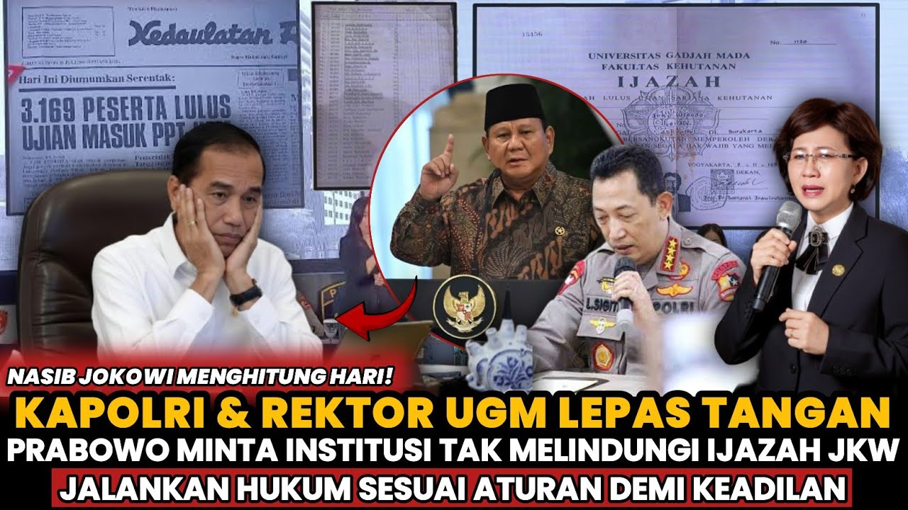 NASIB JOKOWI TINGGAL MENGHITUNG HARI❗PRABOWO MINTA KAPOLRI & REKTOR OVA ADIL SOAL IJAZAH ‼️