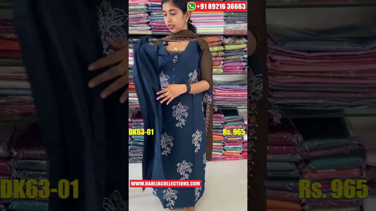 Latest Collection of Kurtis Set | Tops Collection | Readymade Cotton Churidar | DK63