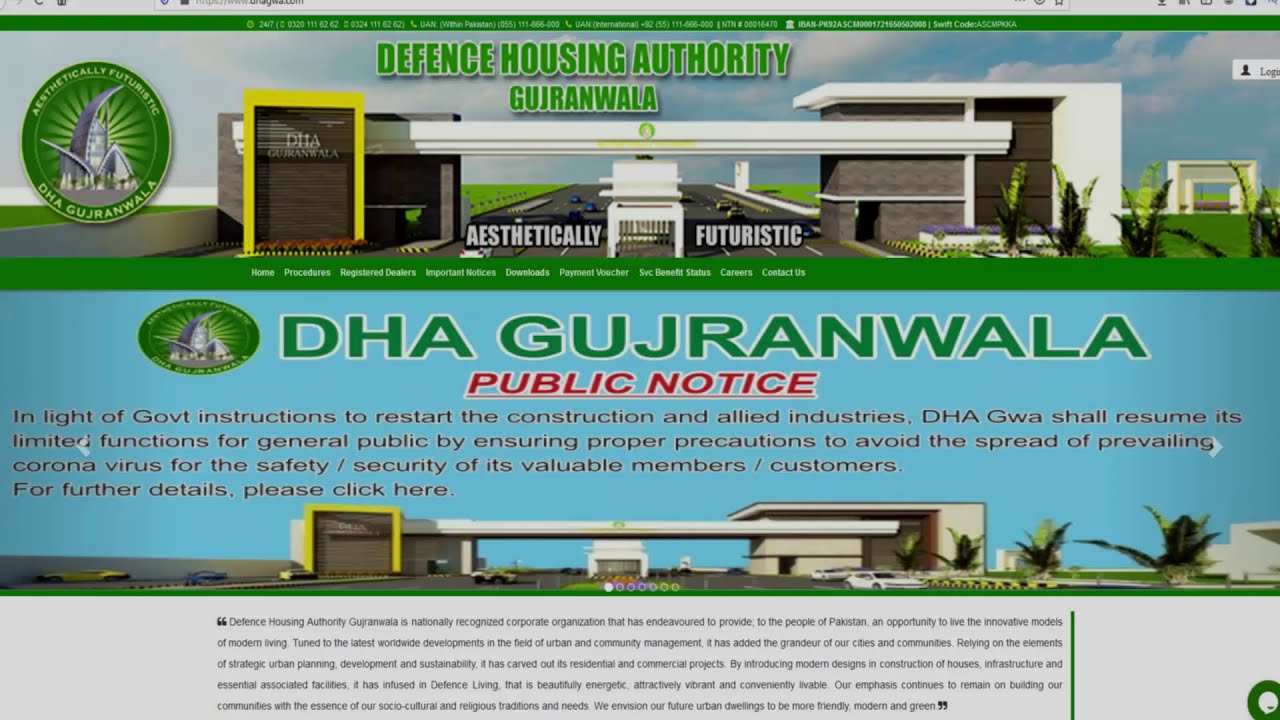 How to Download the Payment Voucher of DHA Gujranwala File and Check File Status