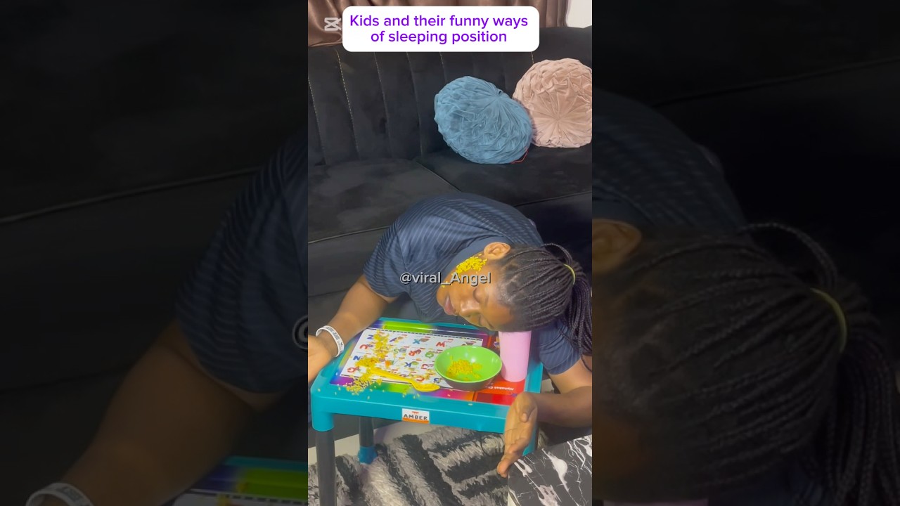 Kids and funny sleeping position 
