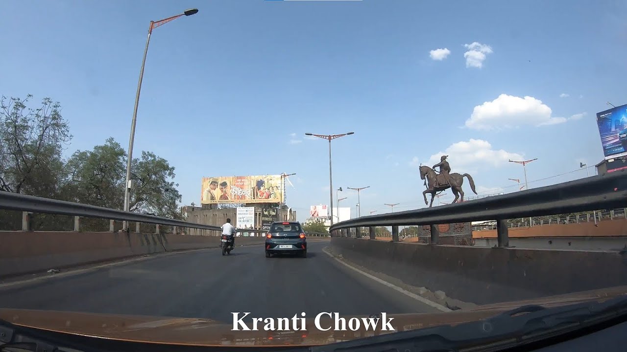 4K | Driving through the city of Aurangabad (From Nagar road end to Jalna road end), Maharashtra