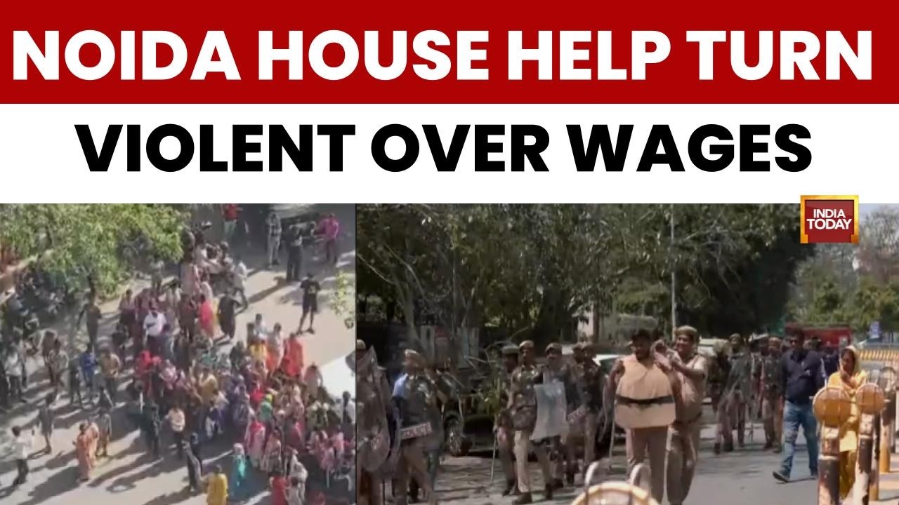 Noida Protest Row: Noida House Helps Demand Wage Hike, Pelt Stones At Police In Sector 121