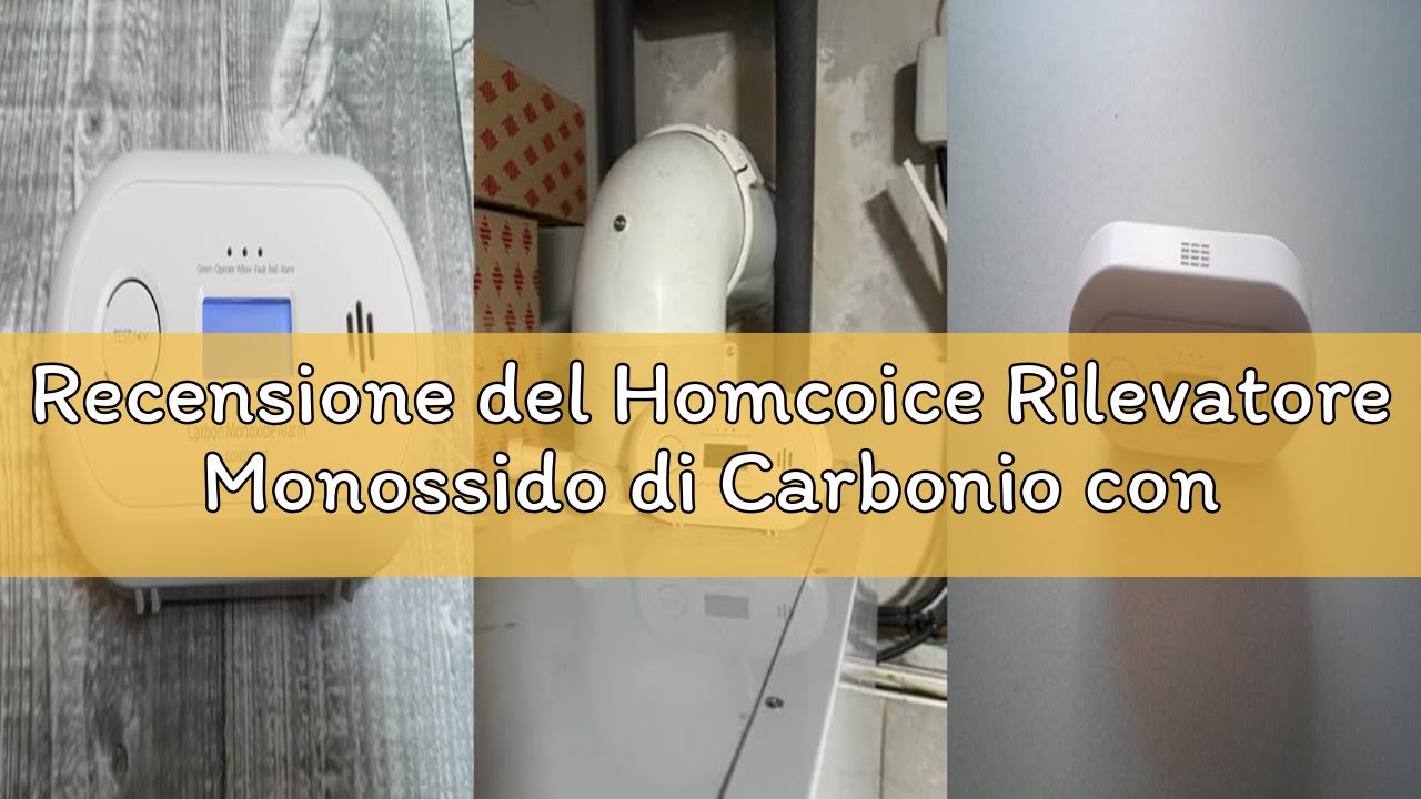 Recensione del Homcoice Rilevatore Monossido di Carbonio con sensore CO da 10 anni, batteria sostitu