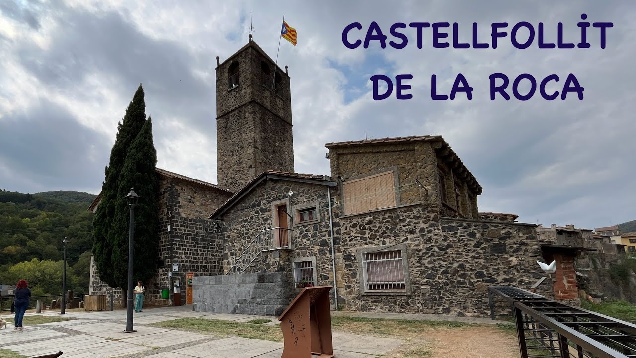 Castellfollit De La Roca , Girona , Spain , Walking Tour | 4K