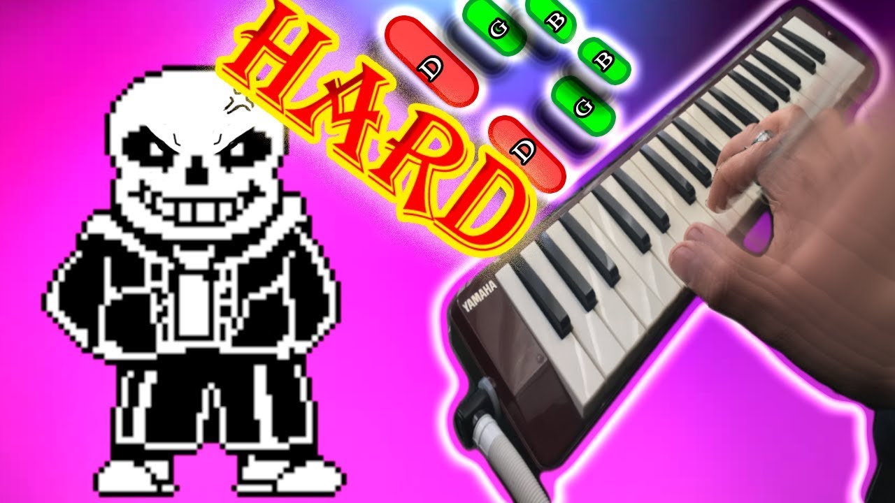 андертейл меголования 🎹 DIFICIL вер. Мелодика Учебник (Мелодика ♣ Чан)