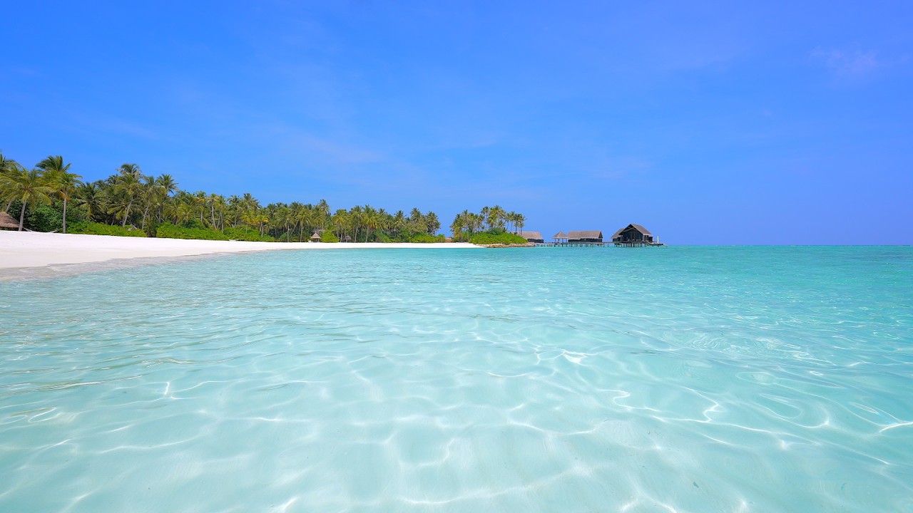 🏝 Turquoise Ocean with Non Stop Waves Sounds for Sleeping. Ocean Sounds. Cozy Ambience