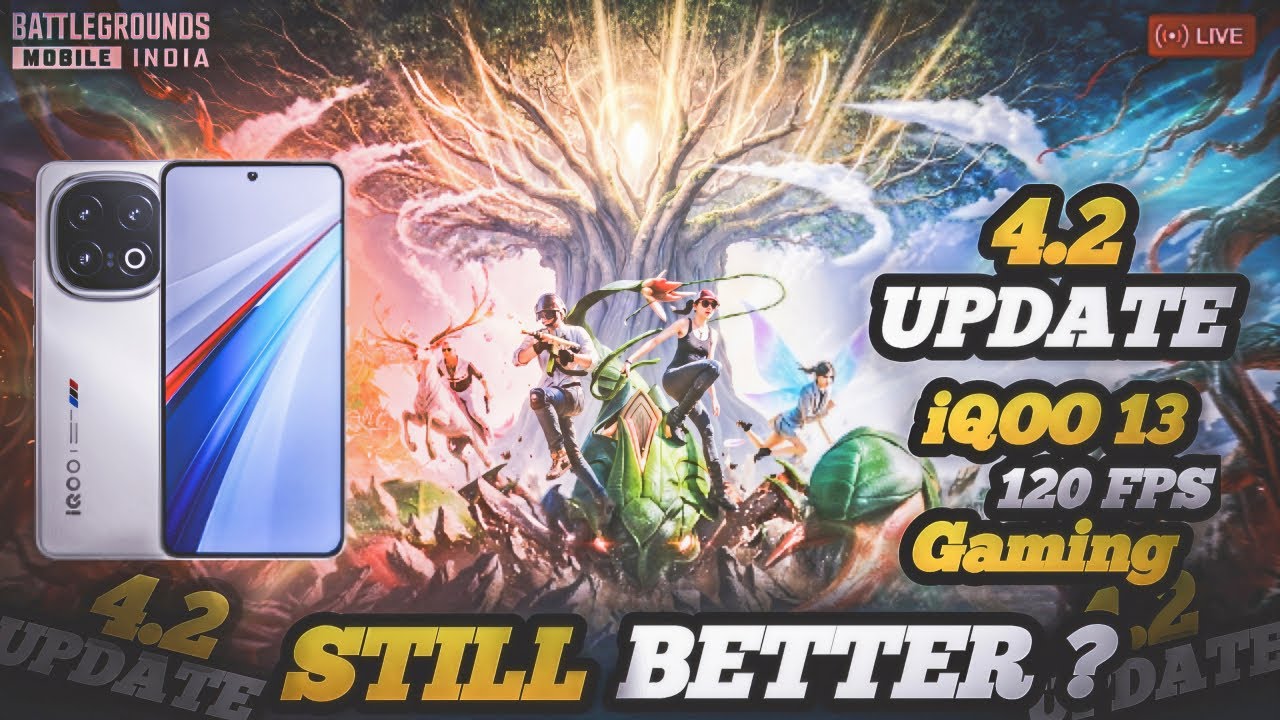 iQOO 13 120 FPS PERFORMENCE TEST AFTER UPDATE 4.2🔥| WITH FACECAM#120fps #iqoo13 #bgminewupdate #iqoo