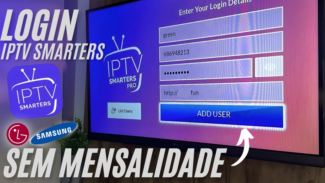 Login para IPTV SMARTERS PRO sem pagar MENSALIDADE (Lista Legalizada Premium) 2025