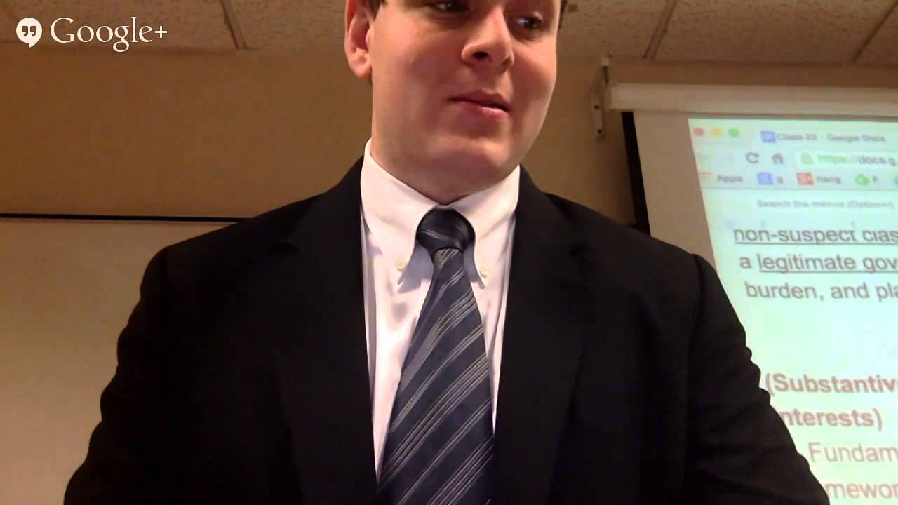 ConLaw Class 22 &ndash; Individual Liberty I