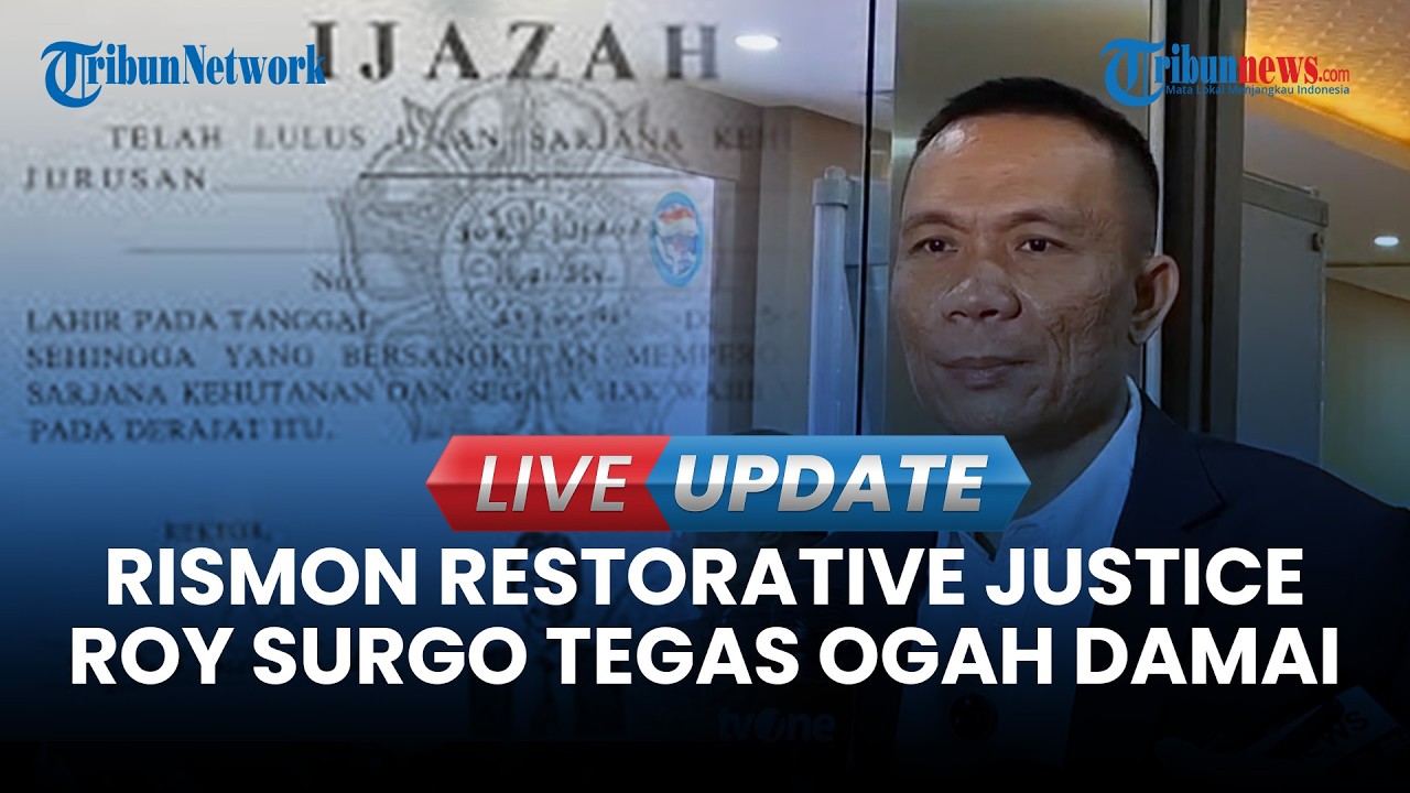 🔴LIVE UPDATE | 3 Tersangka Kasus Ijazah Jokowi Ajukan Restorative Justice, Roy Suryo Tolak Damai