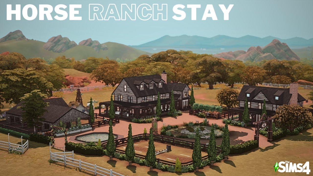 Пребывание на конном ранчо в Честнат-Ридж | NoCC | Строительство | Симс 4 Сдается