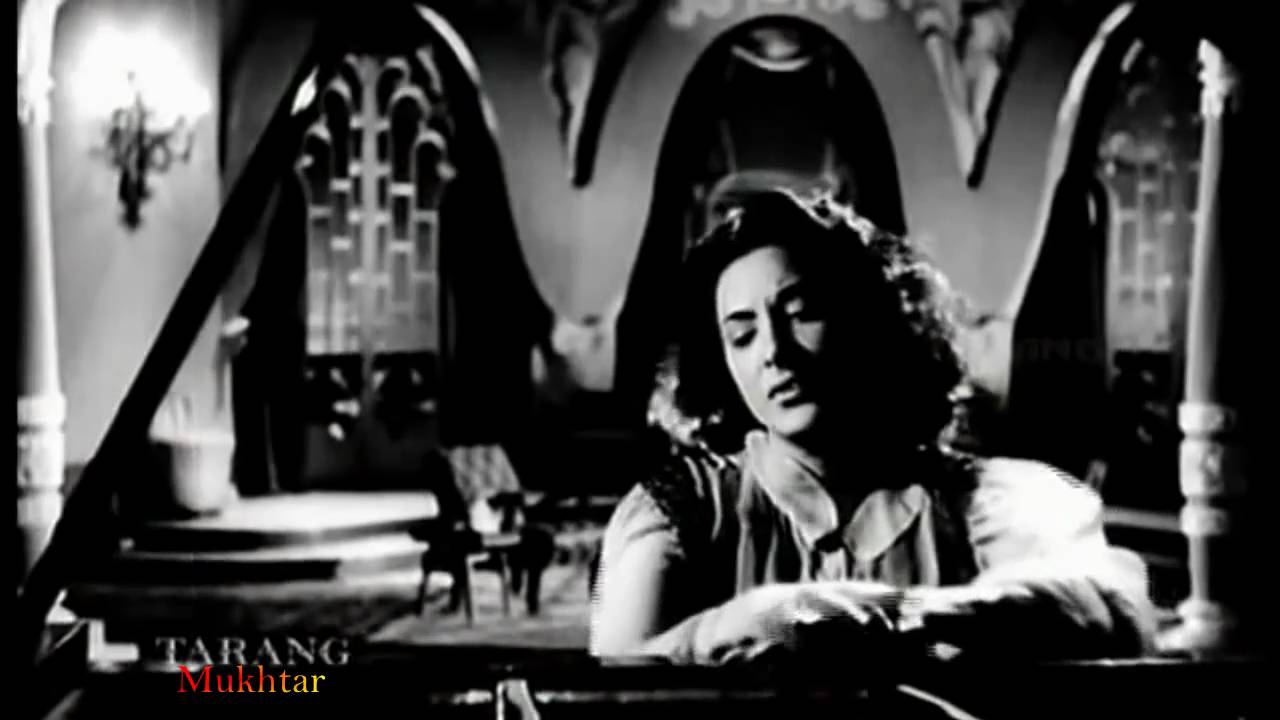 SURINDER KAUR - A rare forgotten sad Hindi song .. Umeedon par Udasi .. Nargis ... Raj Kapoor