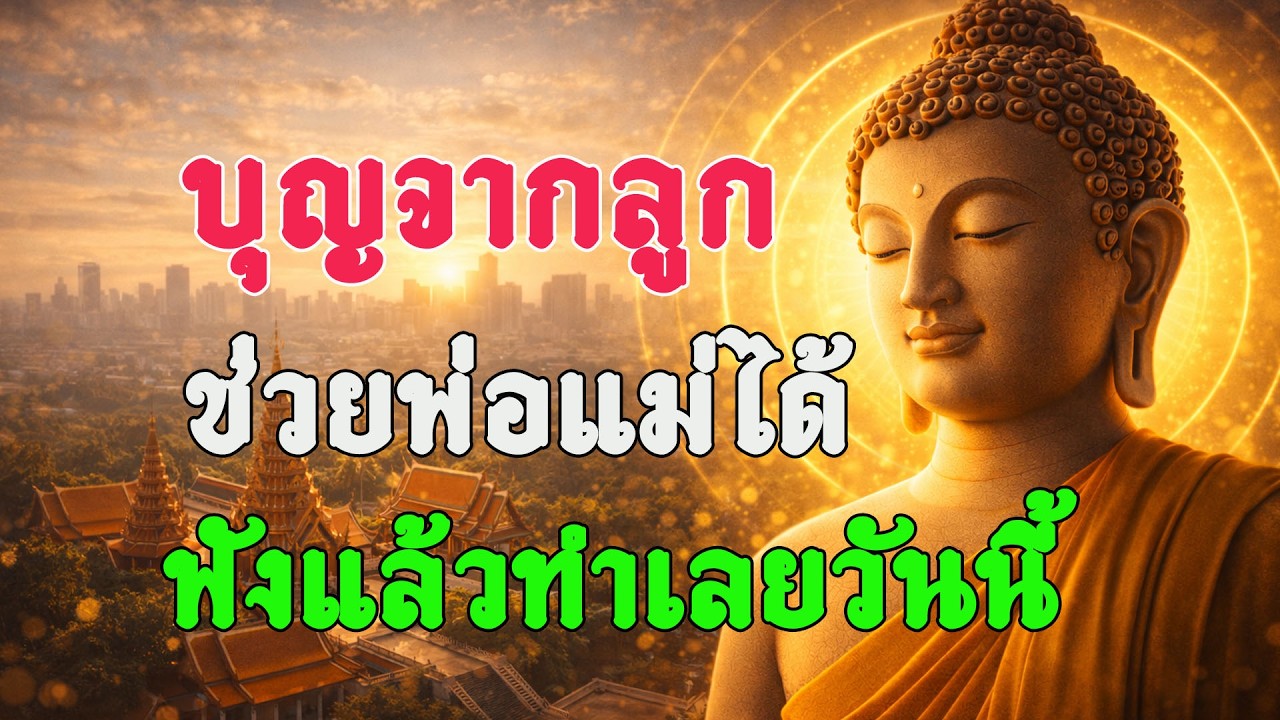 ธรรมะสอนใจ : บุญจากลูก ช่วยพ่อแม่ได้ ฟังแล้วทำเลยวันนี้ #ธรรมะก่อนนอน #ฟังธรรมก่อนนอน #ใจสงบ