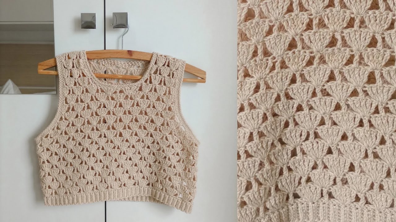 UNIQUE💯😮Crochet women top pattern crochet vest pattern crochet tank top pattern new stich easy
