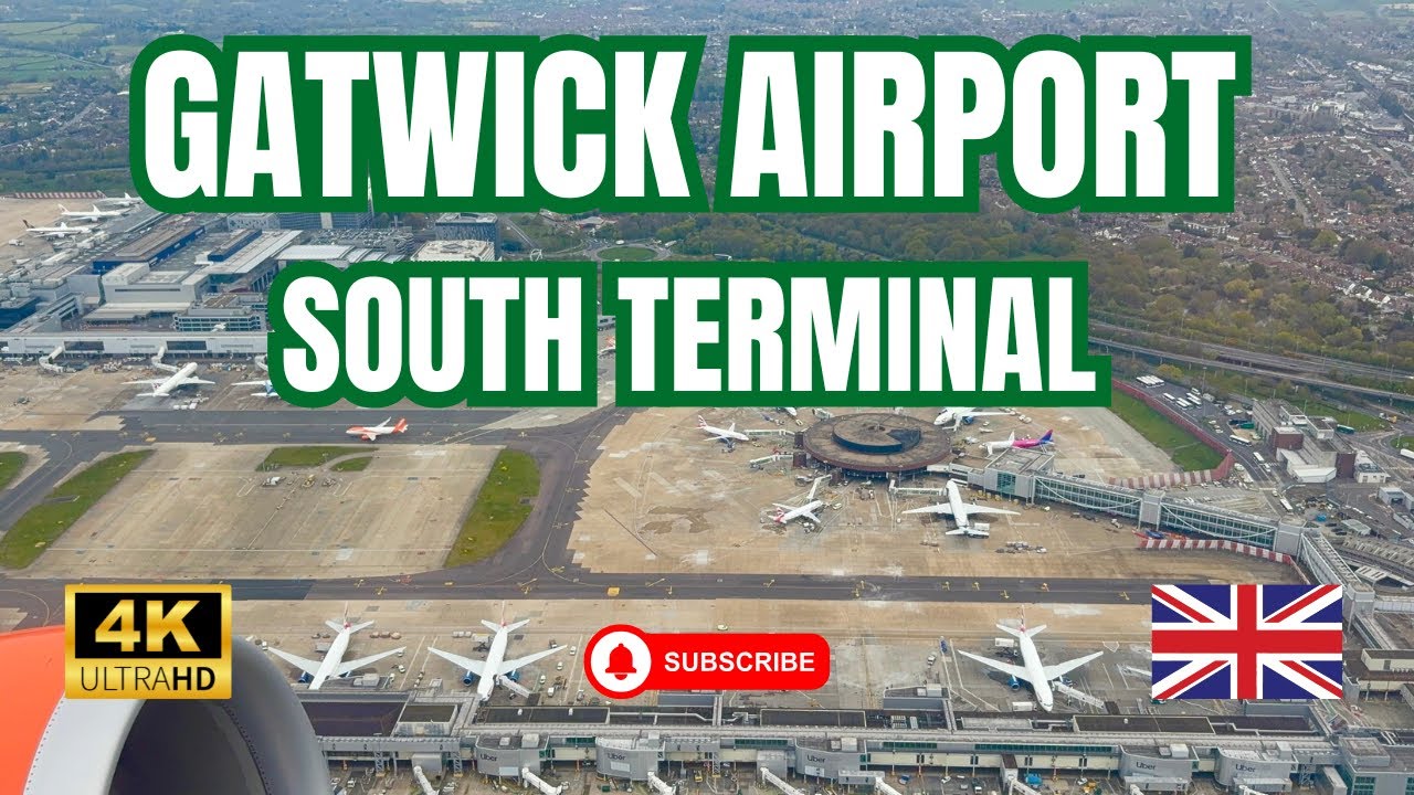 Gatwick Airport South Terminal 4K Walk 🚆✈️ | From London Train to Shuttle Transfer